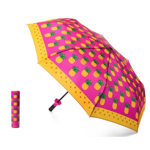 Great Gift! Vinrella Umbrella In a Bottle Pink Pineapple Beachy Design - Picture 2 of 10